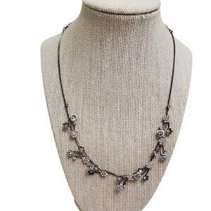 Christina Collection Necklace Floral Silver Tone‎ F